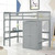 TWIN LOFT BED WITH DESK AND WARDROBE FOR GREY COLOR