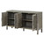 TXREM Retro Mirrored Sideboard with Closed Grain Pattern for Dining Room, Living Room and Kitchen(GRAY)