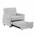 3-in-1 Convertible Futon Multi-Functional Sofa Bed Adjustable Reading Chair with Modern Linen Fabric