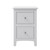 2 Drawers Solid Wood Nightstand End Table in White