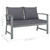 Patio Bench 47.2" with Dark Gray Cushion Solid Acacia Wood