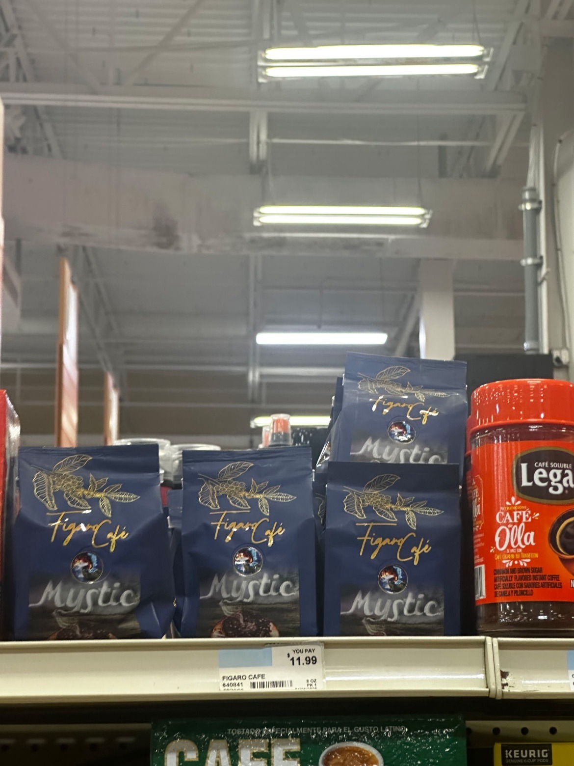 Figaro Cafe Mystic coffee on the shelf at Key Food