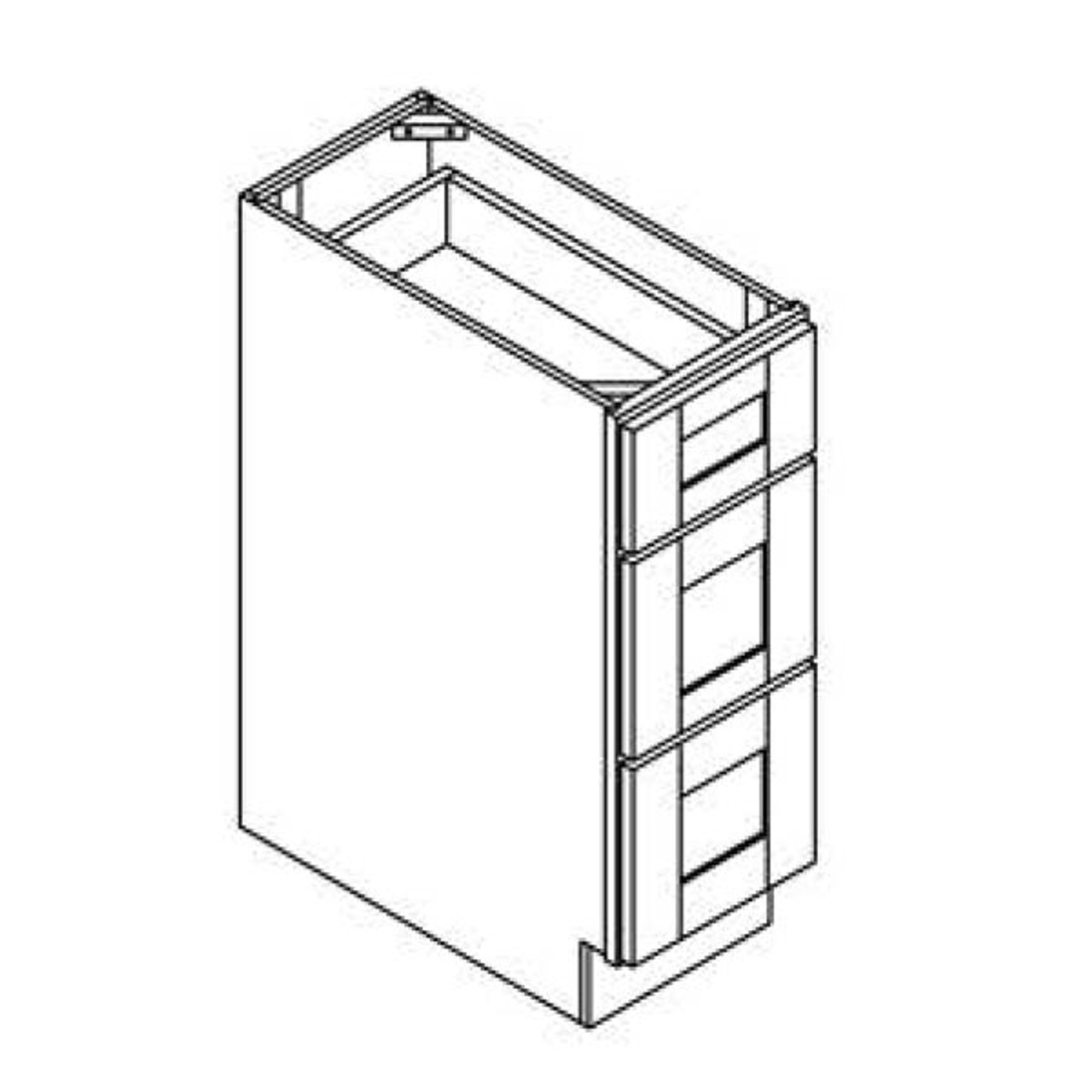 18 Inch Drawer Bank Cabinet | Grey | Soft Close | Ready to Assemble