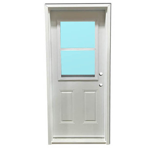 Extreme Exterior Door | 6-5/8" Vinyl Cladd Frame | Left-Handed In-Swing | 36" Slab with 23 x 37 Clear Vented Insert