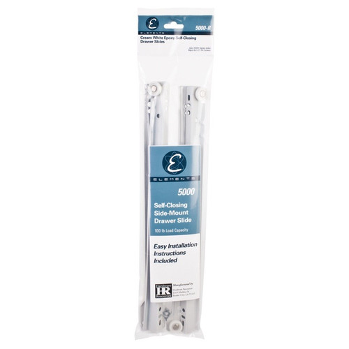 12" White Drawer Slides - RP