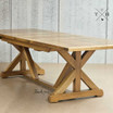 The table with a single extension in place, showcasing the 260cm length on this Refrectory table