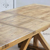 Timber details of the table highlighted in full light