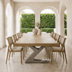 Quinn double extension dining table 350cm with metal base large modern extendable dining table in contemporary dining room