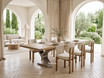 Quinn extendable dining table 250 to 350cm with metal base modern timber dining table angled view