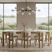 The contemporary Hartford Oak Dining Table with Stuttgart Dining Chairs, from Thomas and Hurley.