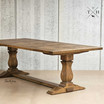 Side view capturing the full 250cm length of the Strand Parquetry Dining Table.