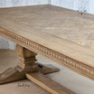 Image showing the smooth texture and detailed finish of the Bedford Oak Dining Table’s top surface