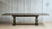 The table surface when extended to 260cm, emphasizing space for guests
