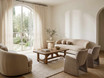 A high-end solid timber coffee table with natural oak grain by Thomas and Hurley