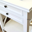 Detailed view of the Hampstead Bedside Table's drawers, showing its generous size and elegant handle