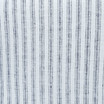 Close-Up on Avery Armchair Fabric: High-quality blue and white ticking stripe linen-blend