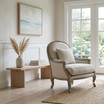 Cream Montpelier occasional armchair by Thomas and Hurley in a classic French provincial design