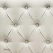 Close view of the tufted backrest, focusing on the intricate button detailing