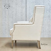 Left side profile highlighting the chair’s natural beige hue perfect for Hamptons Style.