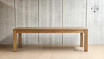 Side view of the full 350cm length of the Hartford Oak Table, emphasizing its ample seating capacity