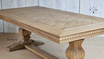 Detailed close-up of the oak texture and finish on the Bedford Oak Dining Table, emphasizing its quality