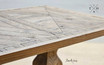 Zoomed-in view of the table’s parquetry pattern, showcasing artistic craftsmanship