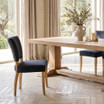 Macallan Dining Chair by Thomas and Hurley featuring premium black upholstery, handcrafted timber construction, and refined designer styling for modern dining spaces, suitable for Hamptons inspired and warm minimalist interiors.