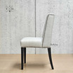 Side view of the Lumley Chair, emphasizing the sleek lines and classic contours that complement modern dining rooms.