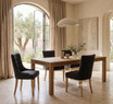 Braddock Dining Chair in Black with Natural Leg by Thomas and Hurley featuring deep black upholstery, elegant nailhead trim, and timeless designer styling, perfect for Hamptons inspired or warm minimalist Australian interiors