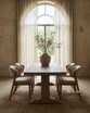 Side Profile view of the Charlested Oak Dining Table in a contemporary home