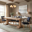 Designer oak dining table by Thomas and Hurley with clean architectural lines, substantial craftsmanship, and warm natural oak finishes.