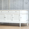 Angled view of the Louis Sideboard, giving a comprehensive look at its design