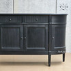 The Louis Petite Buffet’s grooved detailing captured in natural light, enhancing its texture