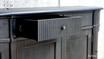 Inside view of an open drawer in the Louis Petite Buffet with metal runner, showcasing its spaciousness and build quality