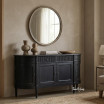 Angled view of the Louis curved sideboard in 160cm in a Contemporary home