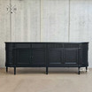 Frontal view of the Louis Curved Sideboard, demonstrating functionality