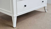 Close-up of the leg design featuring the unique and stable construction.