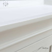 Top view of the Fremont 4 Drawer Chest showing the lip moulding detail and paint stroke chalk surface.