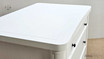 Detailed top view of the Brynmore 3 Drawer Bedside featuring the curved detail on the face