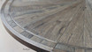 Detailed Edge View - Darcy Oak Round Parquetry Dining Table
Close-up of the edge, showcasing the table's smooth oak finish and precision craftsmanship.