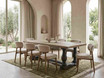 Parkhouse double pedestal oak dining table by Thomas & Hurley, a large 8 to 10 seater luxury dining table
