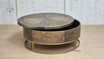 Image showing the Darcy Oak Coffee Table partially rotated, highlighting the mechanism
