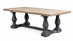 Angled view of the Parkhouse Double Pedestal Dining Table emphasising the elegant pedestal design perfect for a rustic dining room