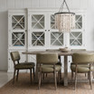 Somerset 4 Door Display Wall Unit 300cm in white styled in a Hamptons dining room