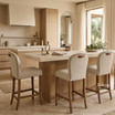 Contemporary upholstered counter stool for luxury Australian homes by Thomas and Hurley
