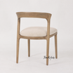 A luxury timber dining chair with upholstered seat by Thomas and Hurley, crafted for refined modern dining spaces.