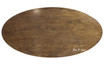 Top view of the Churchill Barley Twist Oval Drop Leaf Extending Table by Thomas and Hurley, featuring rich oak grain variation and warm tonal depth that enhances modern Hamptons and classic contemporary interiors.