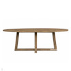 Ovalis 280cm Dining Table in natural oak front view extra large oval timber dining table