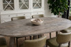 Ovalis 240cm Dining Table in brushed oak styled close-up showing natural timber grain