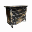 Eloise 5 Drawer Chest front angled view showcasing cabriole-inspired curves and sculptural side detailing.